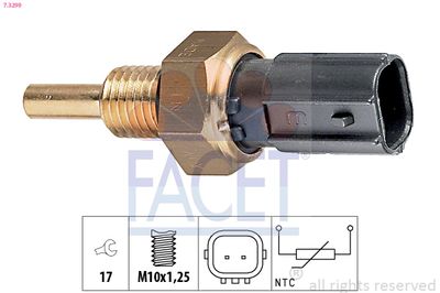Sensor, coolant temperature FACET 7.3299