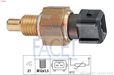 Sensor, coolant temperature FACET 7.3303