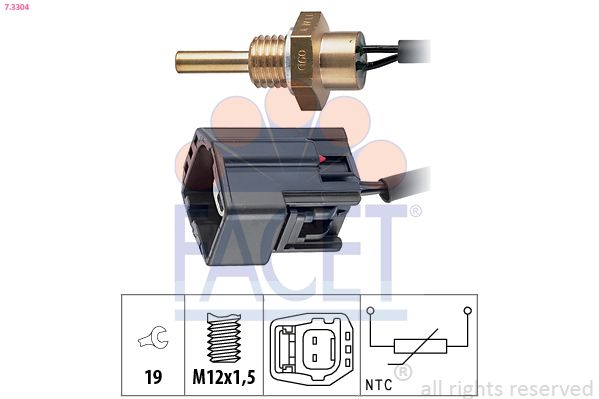 FACET 7.3304 Sensor, coolant temperature