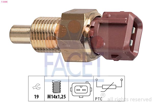 FACET 7.3308 Sensor, coolant temperature
