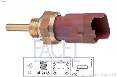 Sensor, coolant temperature FACET 7.3326