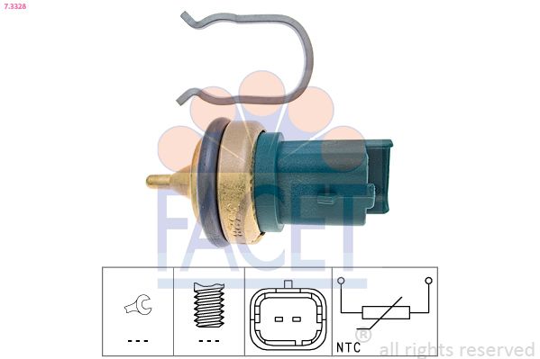 FACET 7.3328 Sensor, coolant temperature