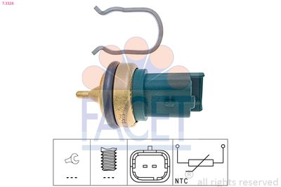 Sensor, coolant temperature FACET 7.3328