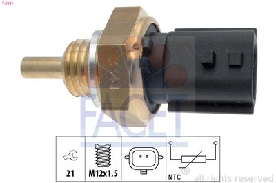Sensor, coolant temperature FACET 7.3341