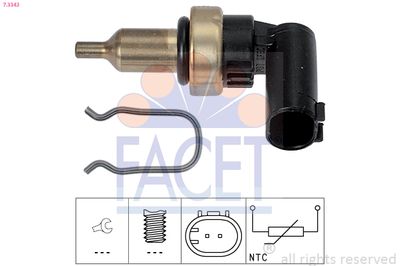 Sensor, coolant temperature FACET 7.3343