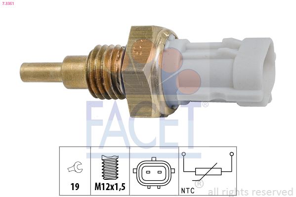 FACET 7.3351 Sensor, oil temperature