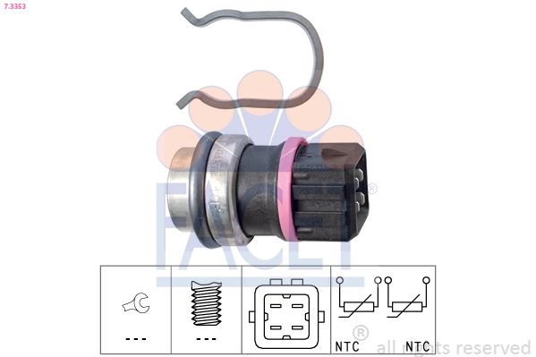 FACET 7.3353 Sensor, coolant temperature