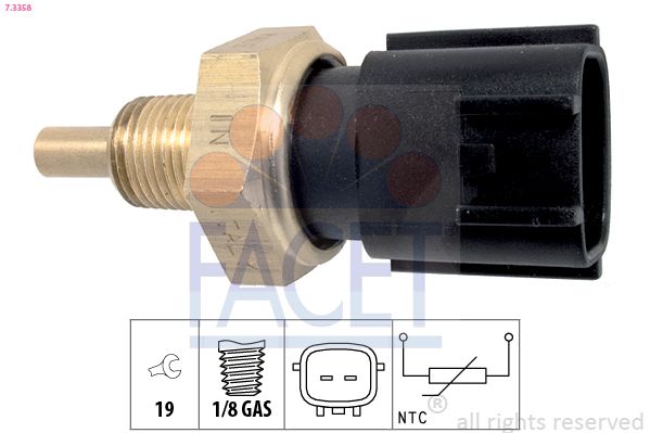 FACET 7.3358 Sensor, oil temperature