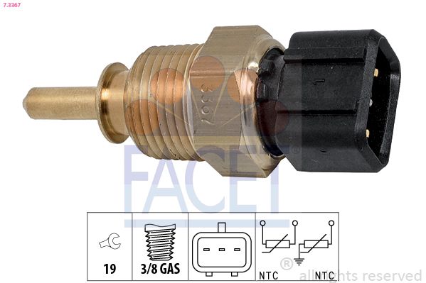 FACET 7.3367 Sensor, coolant temperature