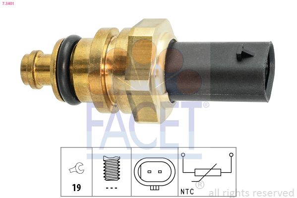 FACET 7.3401 Sensor, coolant temperature