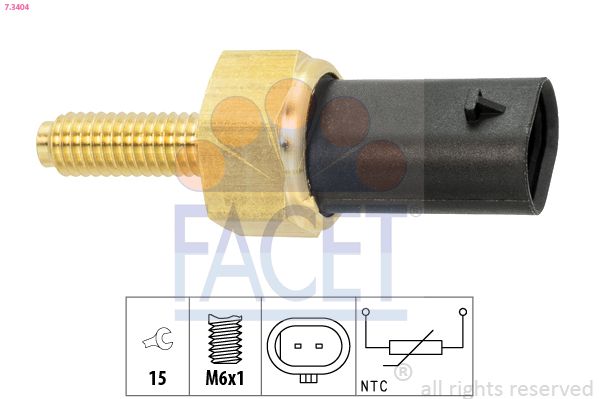 FACET 7.3404 Sensor, coolant temperature