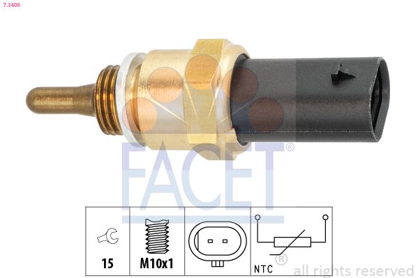 FACET 7.3406 Sensor, oil temperature