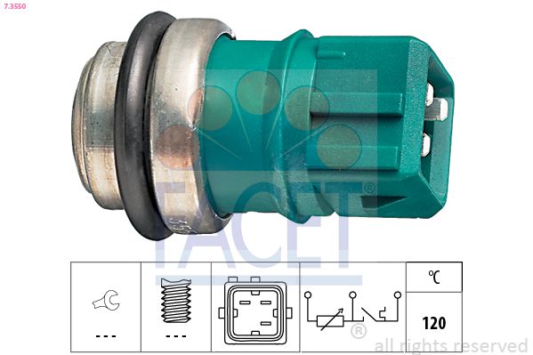 FACET 7.3550 Sensor, coolant temperature