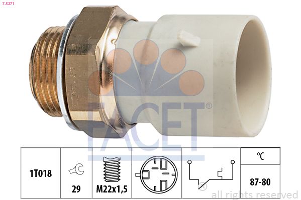 FACET 7.5271 Temperature Switch, radiator fan