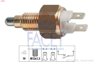 Switch, reverse light FACET 7.6009