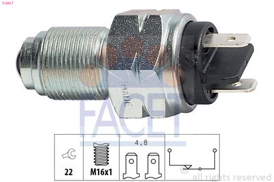 Switch, reverse light FACET 7.6017