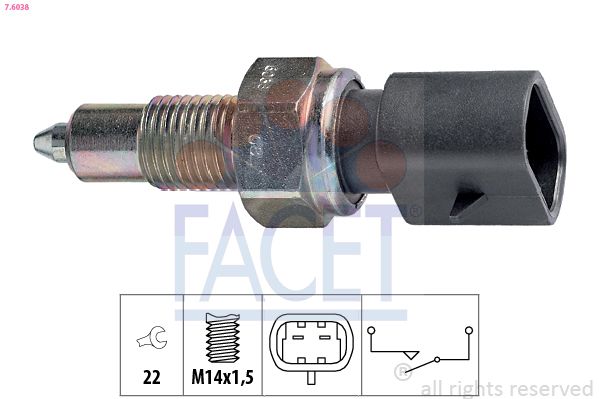 FACET 7.6038 Switch, reverse light