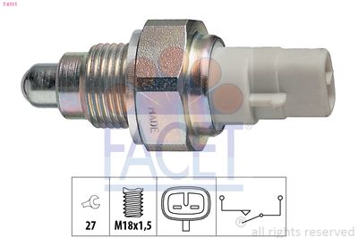 Switch, reverse light FACET 7.6111