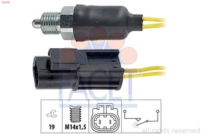 Switch, reverse light FACET 7.6115