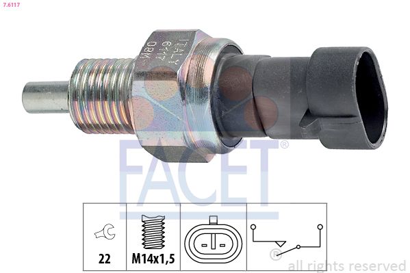 FACET 7.6117 Switch, reverse light