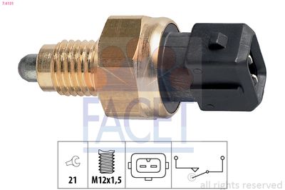 Switch, reverse light FACET 7.6131