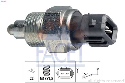 Switch, reverse light FACET 7.6152