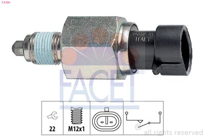 Switch, reverse light FACET 7.6196