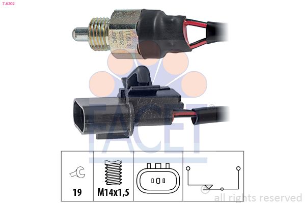 FACET 7.6202 Switch, reverse light