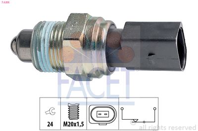 Switch, reverse light FACET 7.6205
