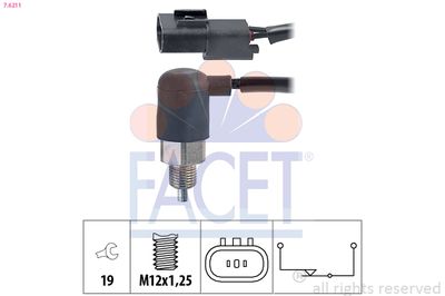 Switch, reverse light FACET 7.6211