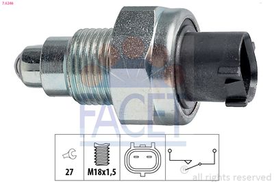 Switch, reverse light FACET 7.6246
