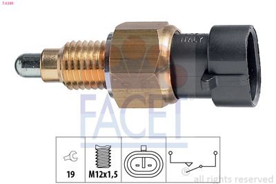 Switch, reverse light FACET 7.6249