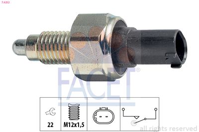 Switch, reverse light FACET 7.6252