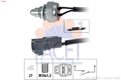 Switch, reverse light FACET 7.6261