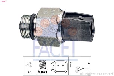 Switch, reverse light FACET 7.6267