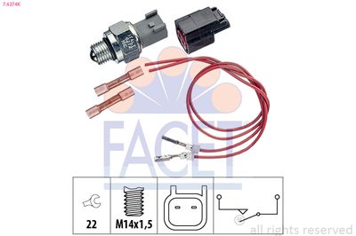 Switch, reverse light FACET 7.6274K