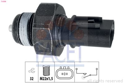 Switch, reverse light FACET 7.6308
