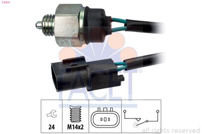 Switch, reverse light FACET 7.6313