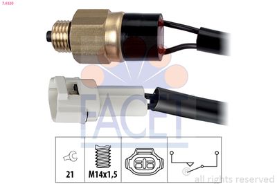 Switch, reverse light FACET 7.6320