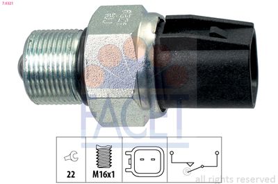 Switch, reverse light FACET 7.6321