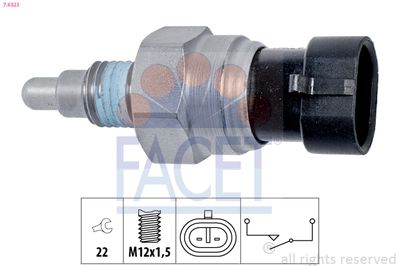 Switch, reverse light FACET 7.6323