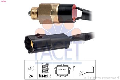 Switch, reverse light FACET 7.6346