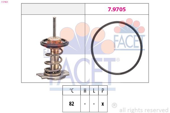 FACET 7.7951 Thermostat, coolant