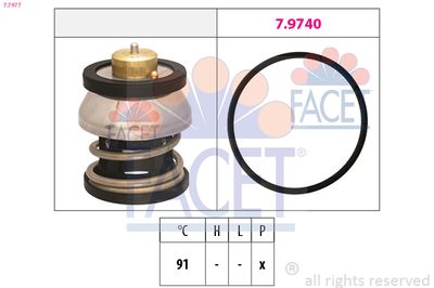 Thermostat, coolant FACET 7.7977