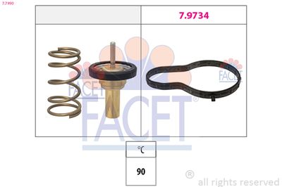 Thermostat, coolant FACET 7.7990