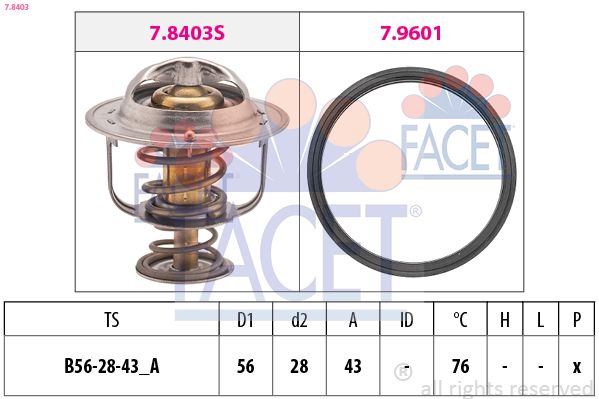 FACET 7.8403 Thermostat, coolant