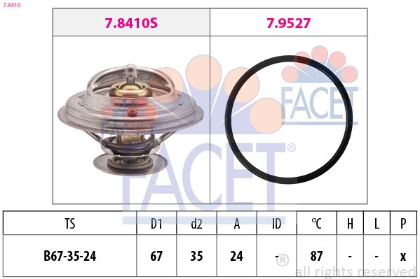 FACET 7.8410 Thermostat, coolant