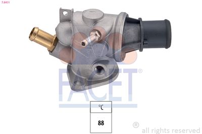 Thermostat, coolant FACET 7.8411