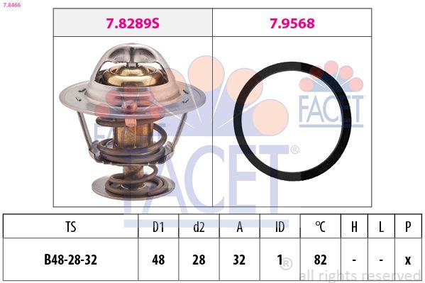 FACET 7.8466 Thermostat, coolant