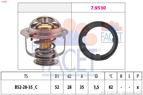 FACET 7.8493 Thermostat, coolant